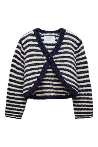 Vest - Ecru en Marineblauw