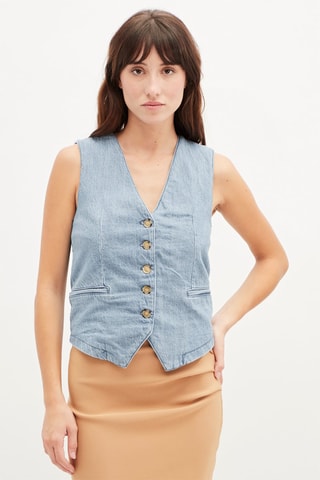 Denim Gilet - Blauw
