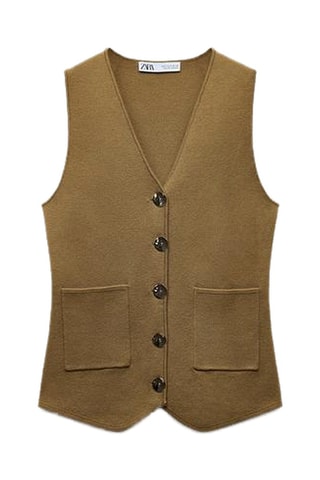 Mouwloos Vest - Goudkleurig