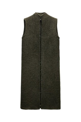 Lang Wollen Vest - Groen