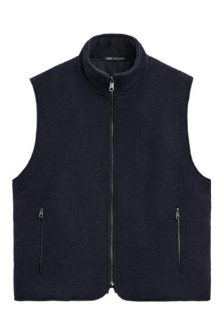 Wollen Vest Marineblauw