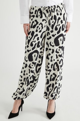 Soepelvallende Broek - Zwart en Wit