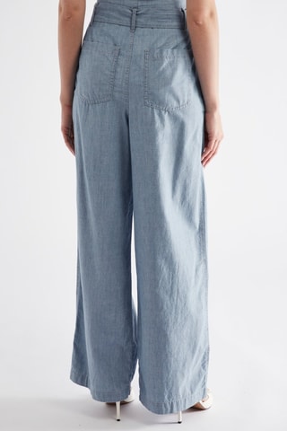 Broek Hoge taille Wide Legs - Hemelsblauw