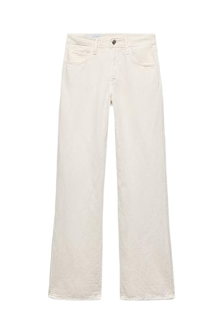 Pantalon wide legs en lin - Ecru