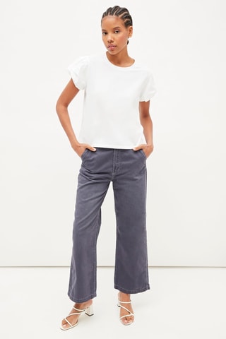 Chino Hoge Taille - Marineblauw