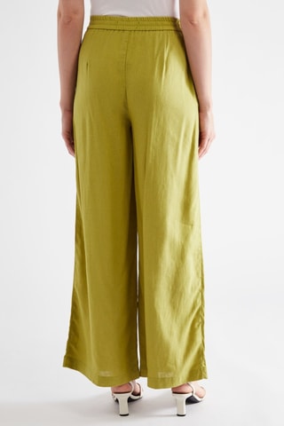 Linnen Broek Wide Legs - Groen