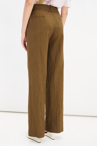Broek wide legs - Kaki