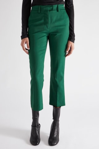 Wollen Broek Flare Cut - Groen