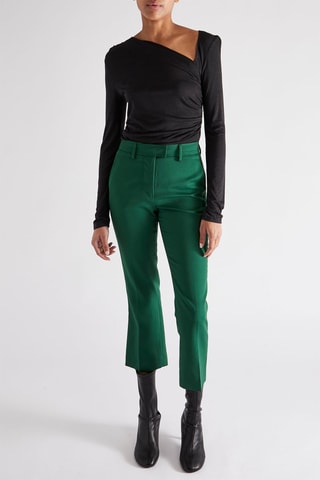 Wollen Broek Flare Cut - Groen