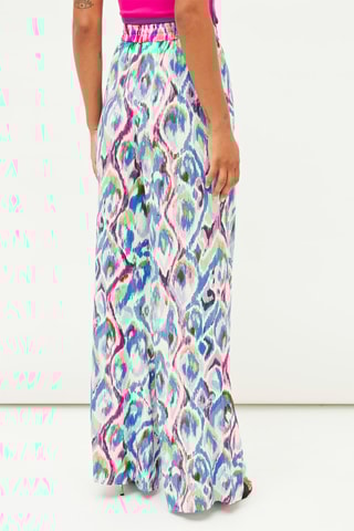 Broek Wide Legs - Blauw en Roze