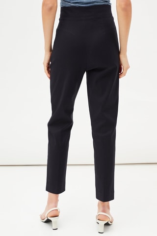 Broek Hoge Taille - Marineblauw