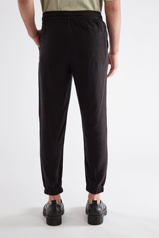 Linnen Joggingbroek - Zwart
