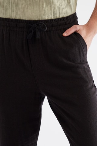 Linnen Joggingbroek - Zwart