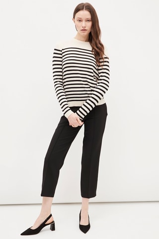 7/8 Broek Hoge Taille Zwart