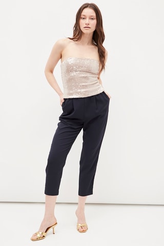 7/8 Rechte Broek Zwart