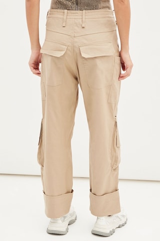 Linnen Cargobroek - Beige