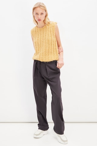 Broek wide legs - Grijs