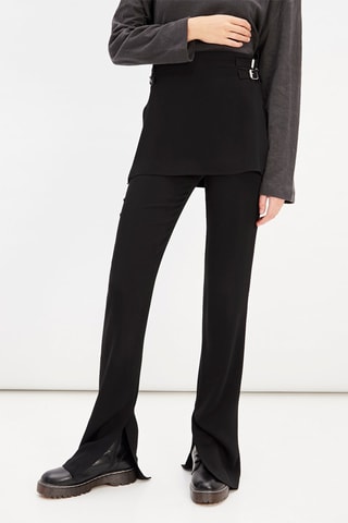 Broek met geïntegreerde rok - Zwart