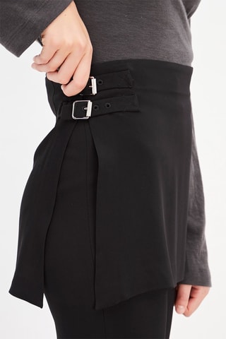 Broek met geïntegreerde rok - Zwart