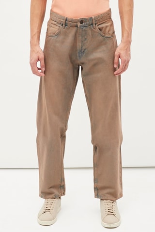 Rechte Jeans - Bruin