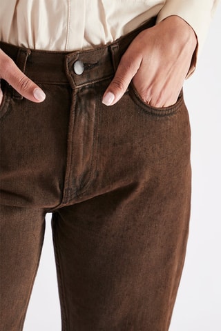 Rechte Jeans - Bruin