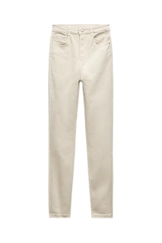 Vormende Jeans Hoge Taille - Beige