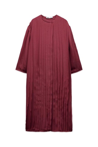 Jas met ruches - Bordeauxrood