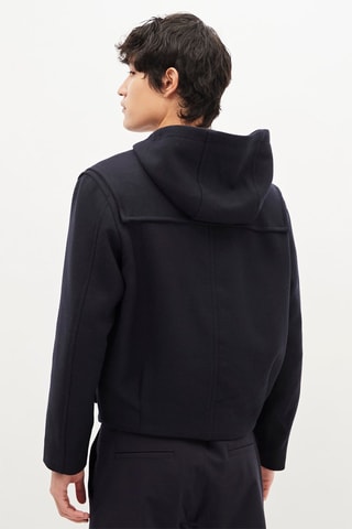 Wollen Dufflecoat Marineblauw