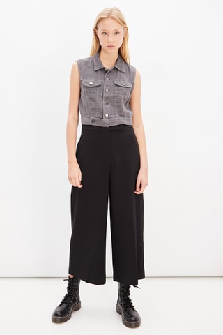 Mouwloos Linnen Spijkerjasje - Grijs