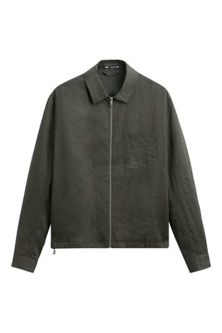 Linnen Jasje Donkergroen