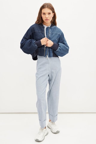 Spijkerbomberjack - Blauw