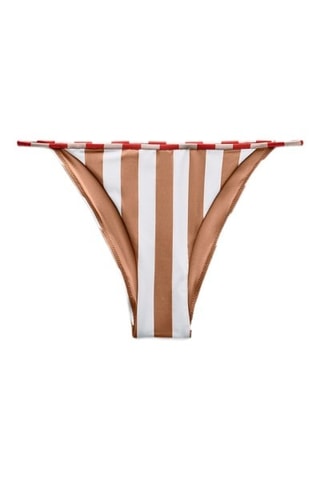 Bikinibroekje - Wit en bruin