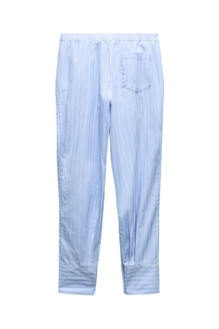 Soepelvallende broek - Blauw