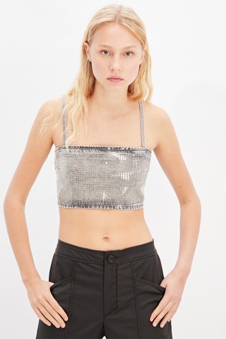 Top - Zilverkleurig