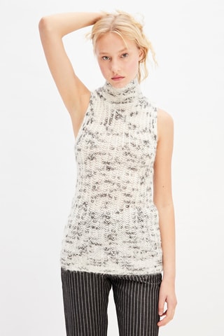 Top - Gemêleerd Grijs