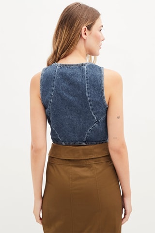 Crop top - Blauw