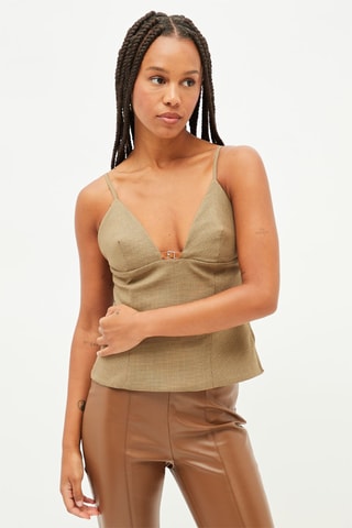 Top - Beige en Bruin