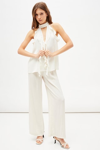 Top met Ruches - Wit