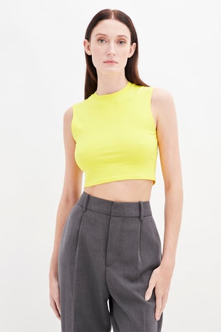 Crop top Geel