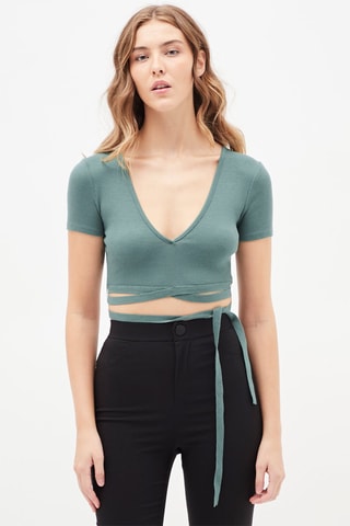 Crop top Lichtgroen