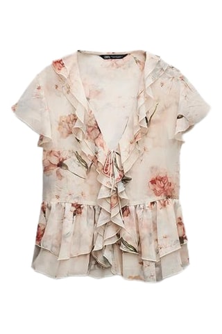 Top met Ruches - Beige