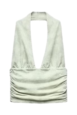 Crop Top Tie and Dye - Zeegroen