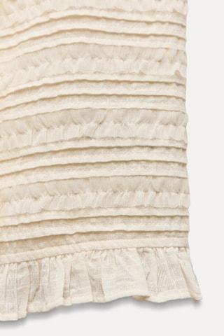 Top met Ruches Ecru