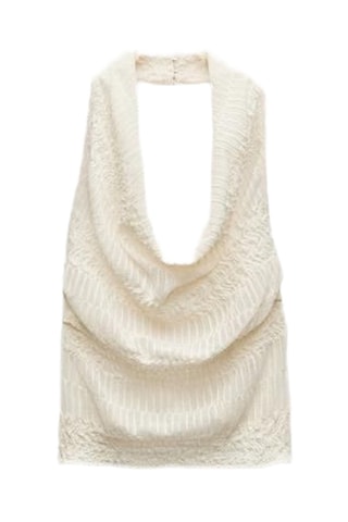 Gedrapeerde Top - Wit