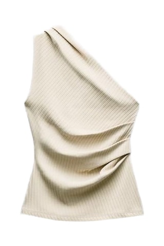 Asymmetrische Top Beige