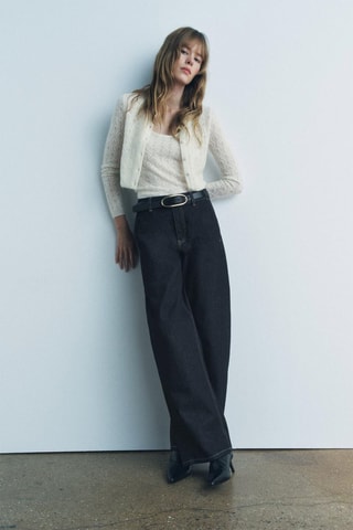 Wollen en Alpacawollen Top - Ecru