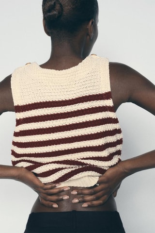 Top - Bordeauxrood en Wit