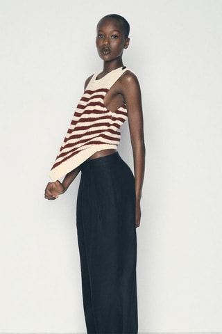 Top - Bordeauxrood en Wit