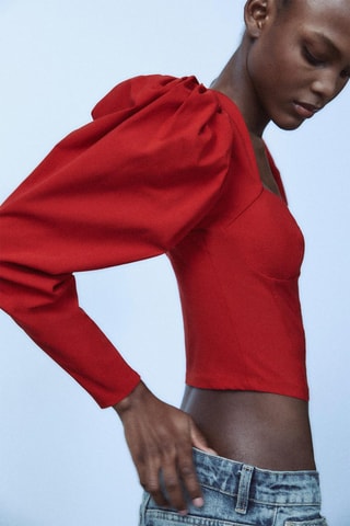 Crop top - Rood