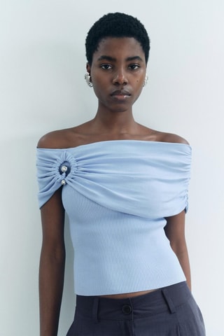 Crop top - Hemelsblauw